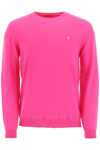 Valentino Icon Stud Wool Knit Sweater In Pink