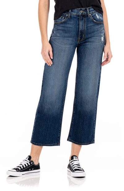 Modern American Savannah High Waist Crop Wide Leg Jeans In Union