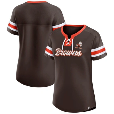 Fanatics Branded Brown Cleveland Browns Original State Lace-up T-shirt