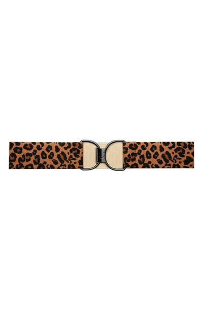 Ruespari Wild Thing & Matte Black Clasp Stretch Belt In Wild Thing