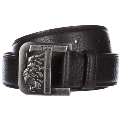 Tod's Men's Genuine Leather Belt In Brown