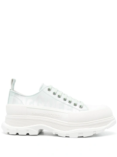 Alexander Mcqueen Tread Slick Lace-up Sneakers In White