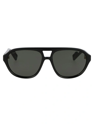 Gucci Grey Aviator Mens Sunglasses Gg1239s 004 58 In Black / Grey