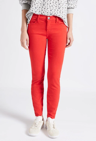 Current Elliott The Stiletto Skinny Jean In Racing Red W-cut Hem