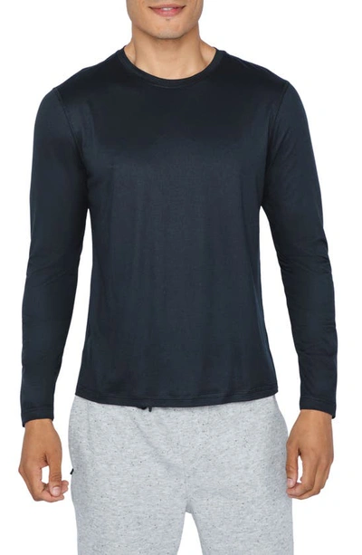 90 Degree By Reflex Cationic Heather Long Sleeve Shirt In Black