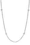 Effy Sterling Silver Diamond Station Necklace In White