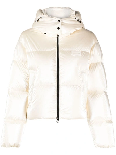 Duvetica Diadeda Hooded Down Jacket In Panna