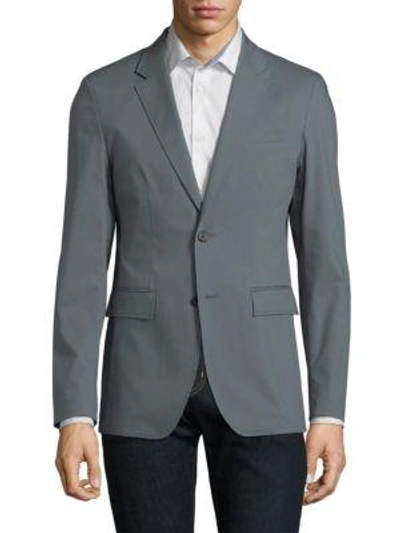 Solid Homme Stretch Fitted Blazer In Grey