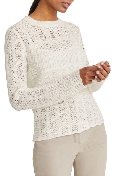 Loro Piana Monviso Open-knit Cashmere And Silk-blend Sweater In 1000 White
