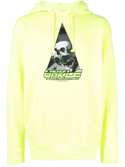 Pleasures Unkle Graphic-print Pullover Hoodie In Yellow