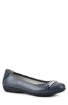 Cliffs By White Mountain White Mountain Charmed Flat In Navy Smooth W