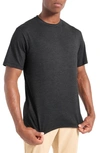 Ben Sherman Men's Marled Moisture-wicking Short-sleeve Performance T-shirt In Black