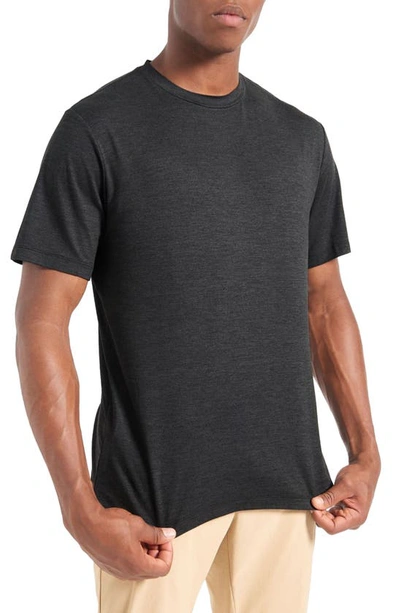 Ben Sherman Men's Marled Moisture-wicking Short-sleeve Performance T-shirt In Black