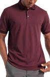 Ben Sherman Short Sleeve 360 Motion Pique Polo T-shirt In Burgundy