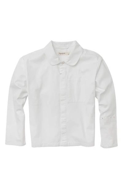 Imperfects Organic Cotton Button-up Chef's Shirt In Bone