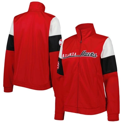 G-iii 4her By Carl Banks Red Atlanta Hawks Change Up Full-zip Track Jacket