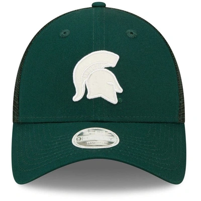 New Era Women's  Green Michigan State Spartans 9fortyâ Logo Spark Trucker Snapback Hat