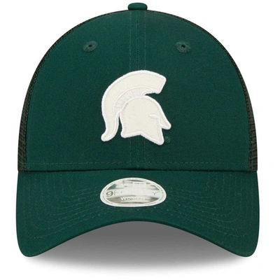 New Era Women's  Green Michigan State Spartans 9forty Logo Spark Trucker Snapback Hat
