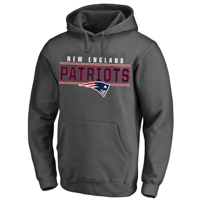 Profile Charcoal New England Patriots Big & Tall Logo Pullover Hoodie