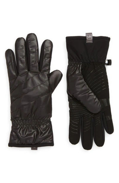 Ur All Weather Puffer Gloves In Black