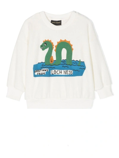 Mini Rodini Babies' Ivory Organic Cotton Loch Ness Sweater In White