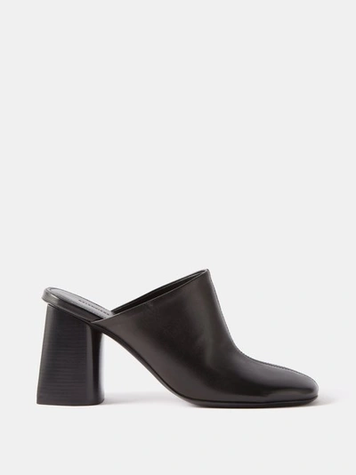 Balenciaga Moon Leather Mules In Black