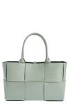 Bottega Veneta Small Arco Tote Bag In Agate Grey/gold