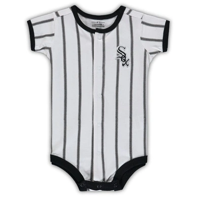 Outerstuff Babies' Newborn Boys And Girls White, Black Chicago White Sox Power Hitter Short Sleeve Bodysuit