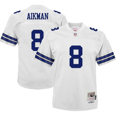Mitchell & Ness Kids' Youth  Troy Aikman White Dallas Cowboys Retired Player Legacy Jersey