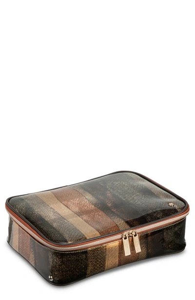 Stephanie Johnson Miami Snakeskin Print Jumbo Makeup Bag In Multi