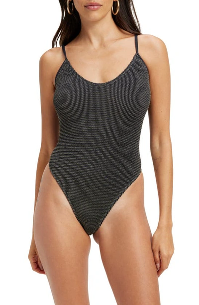 Good American Always Fits Sculpt One-piece Swimsuit In Black001