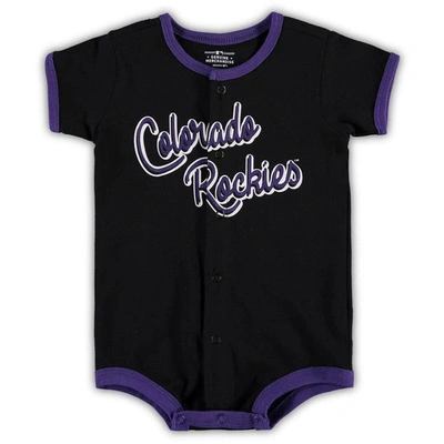 Outerstuff Babies' Infant Black Colorado Rockies Power Hitter Romper