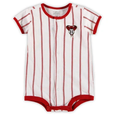 Outerstuff Babies' Infant White Arizona Diamondbacks Pinstripe Power Hitter Romper