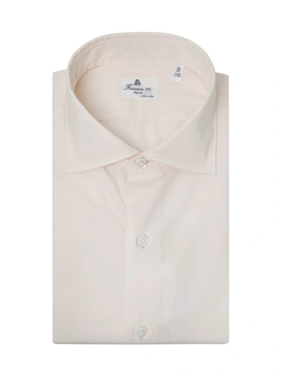 Finamore 1925 Slim-fit Dress Shirt In Nude & Neutrals
