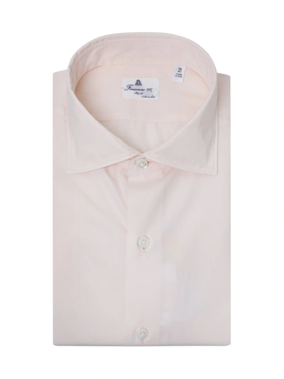 Finamore 1925 Slim-fit Dress Shirt In Pink & Purple