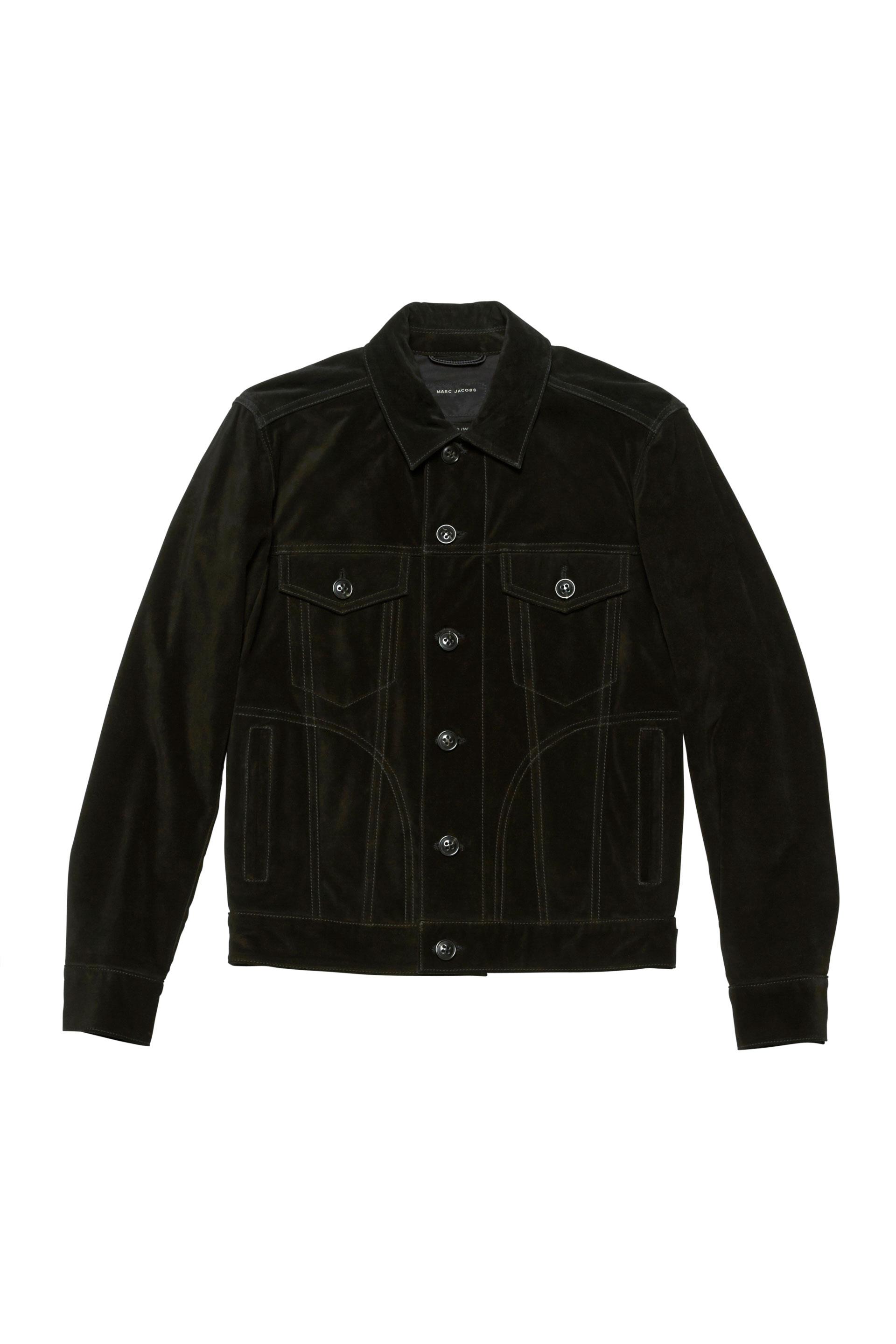 Marc Jacobs Suede Trucker Jacket In 900 Black | ModeSens