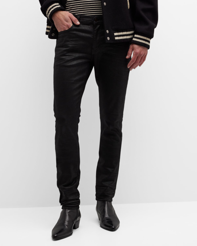 Saint Laurent Men's Classic Skinny Jeans In Used Black