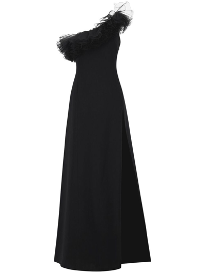 Giambattista Valli Women's Tulle-embellished One-shoulder Gown In Black