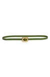 Bottega Veneta Women's Buckle-closure Leather Belt In Avocado Brass