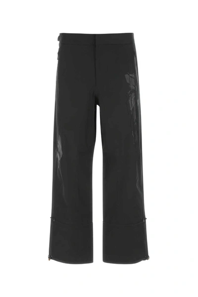 Ermenegildo Zegna High Waist Straight Leg Trousers In Black