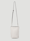 Ganni Small Leather Crossbody Bag In White