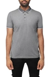 X-ray Pipe Trim Knit Polo In Heather Charcoal