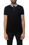 X-ray Pipe Trim Knit Polo In Black