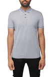 X-ray Pipe Trim Knit Polo In Light Heather Grey