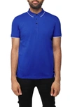 X-ray Pipe Trim Knit Polo In Royal Blue