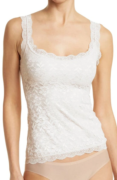 Secret Lace Allover Lace Lined Camisole In White