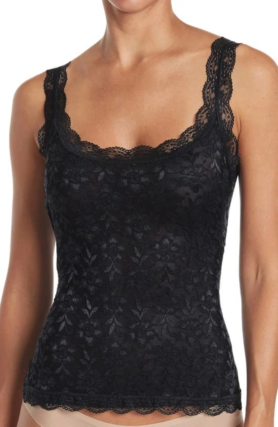 Secret Lace Allover Lace Lined Camisole In Black