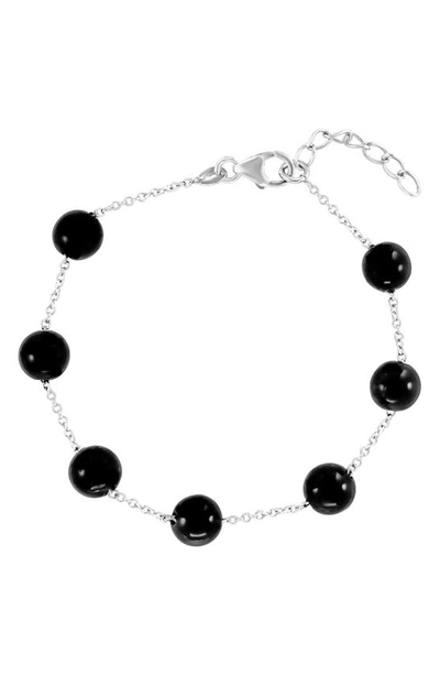 Effy Sterling Silver Onyx Chain Bracelet In Black