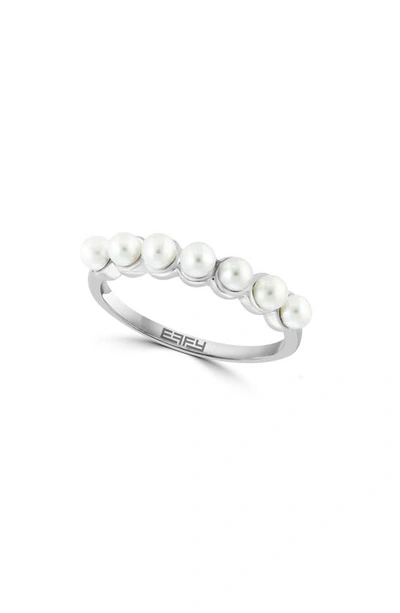 Effy Sterling Silver Freshwater Pearl Ring In White