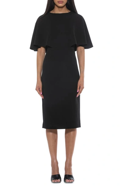 Alexia Admor Riley Flutter Sleeve Sheath Dress In Black